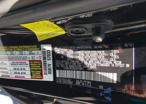 2013 Toyota Sienna Limited 7 Passenger z USA, uszkodzony, nr VIN 5TDDK3DC0DS051969